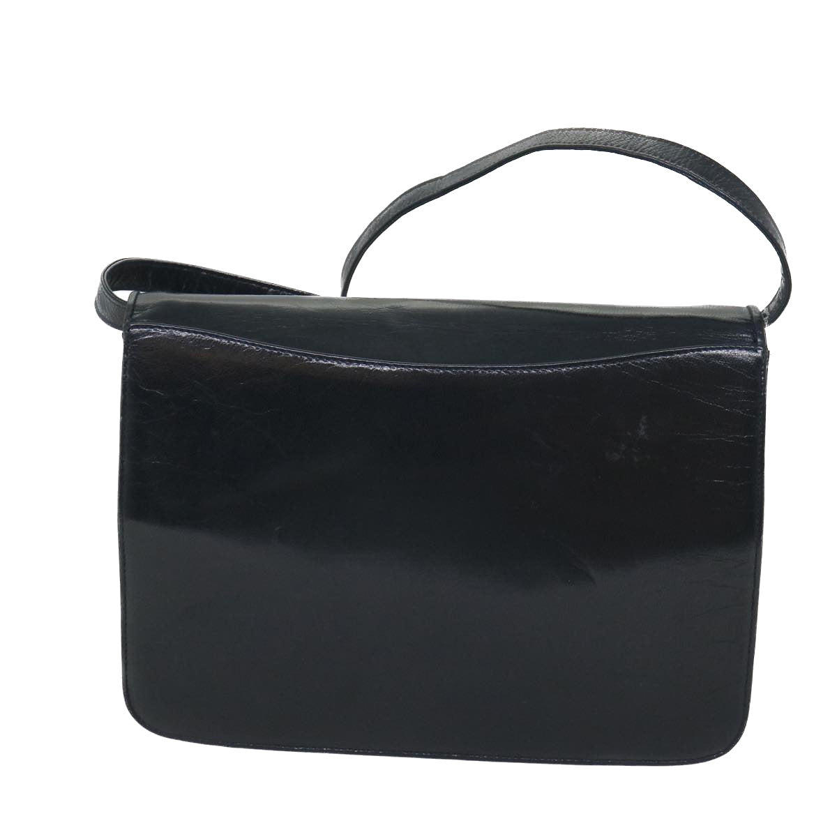 BALLY Shoulder Bag Leather Black Auth bs9210 - 0