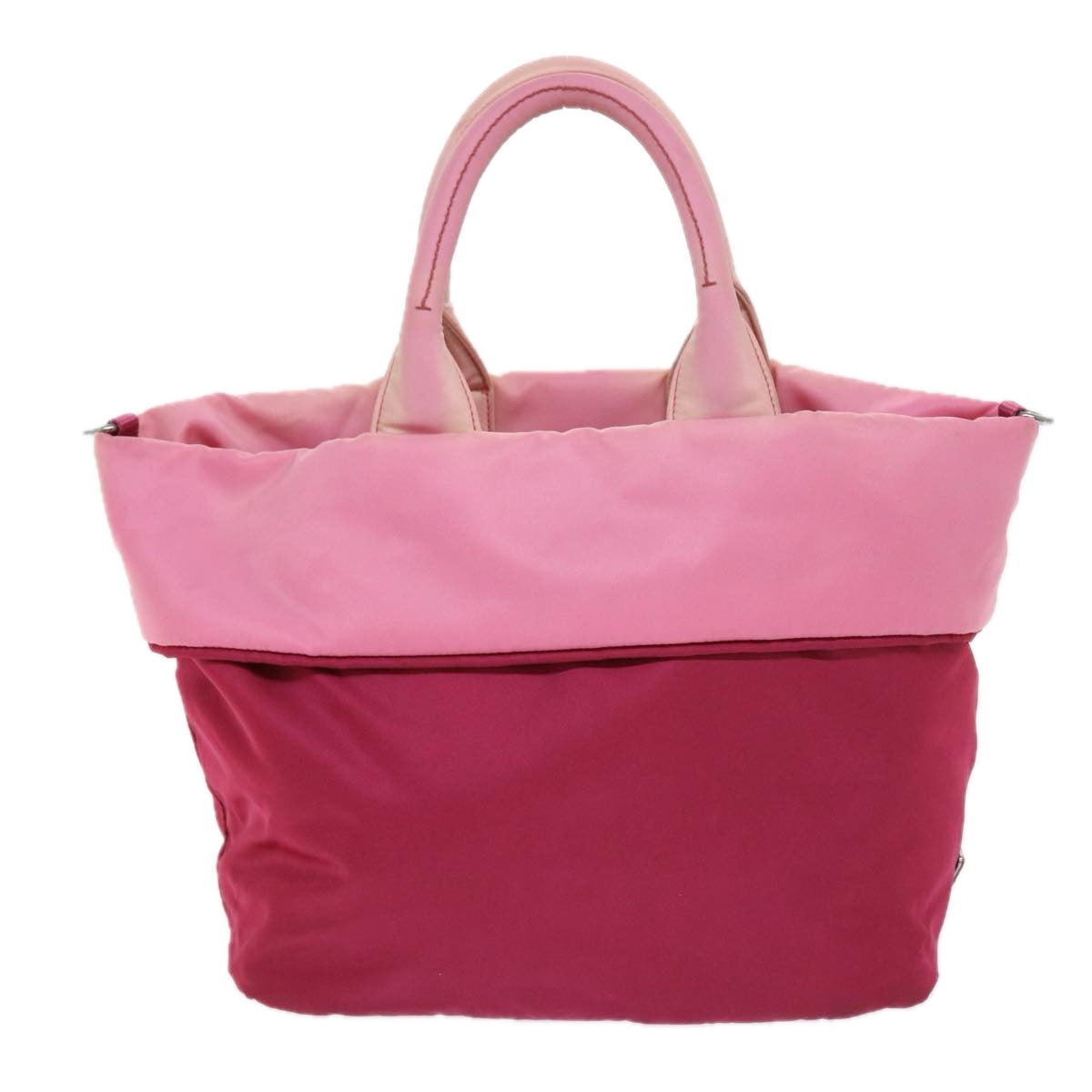 PRADA Hand Bag Nylon 2way Pink Auth bs9228 - 0