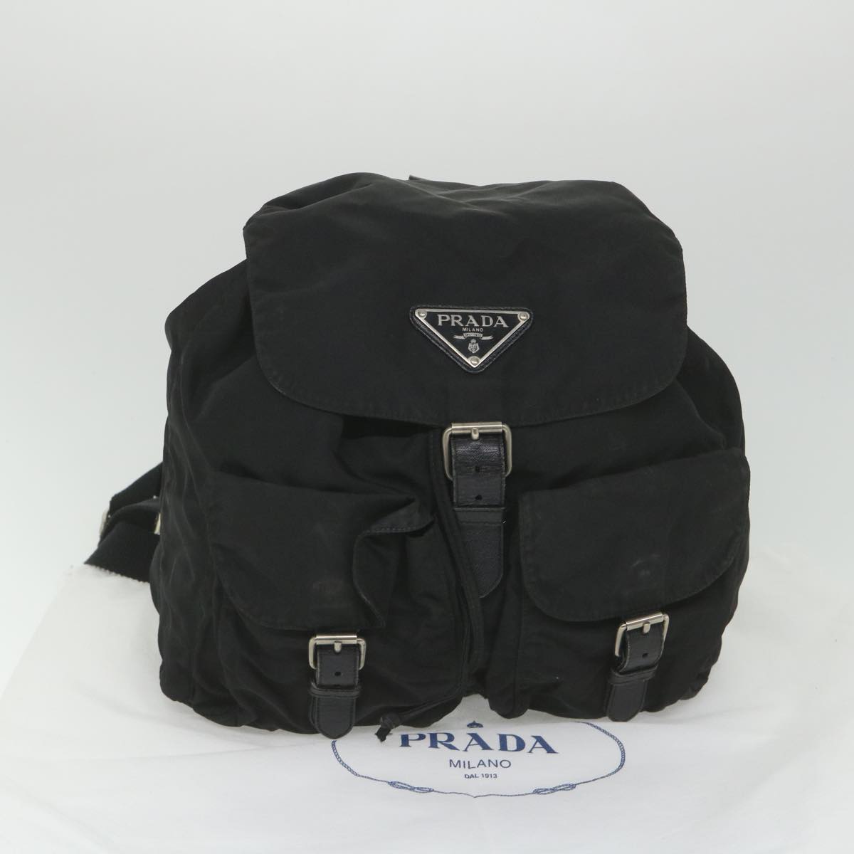 PRADA Backpack Nylon Black Auth bs9240