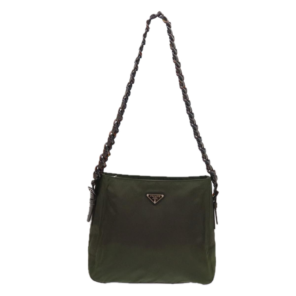 PRADA Shoulder Bag Nylon Green Auth bs9241 - 0