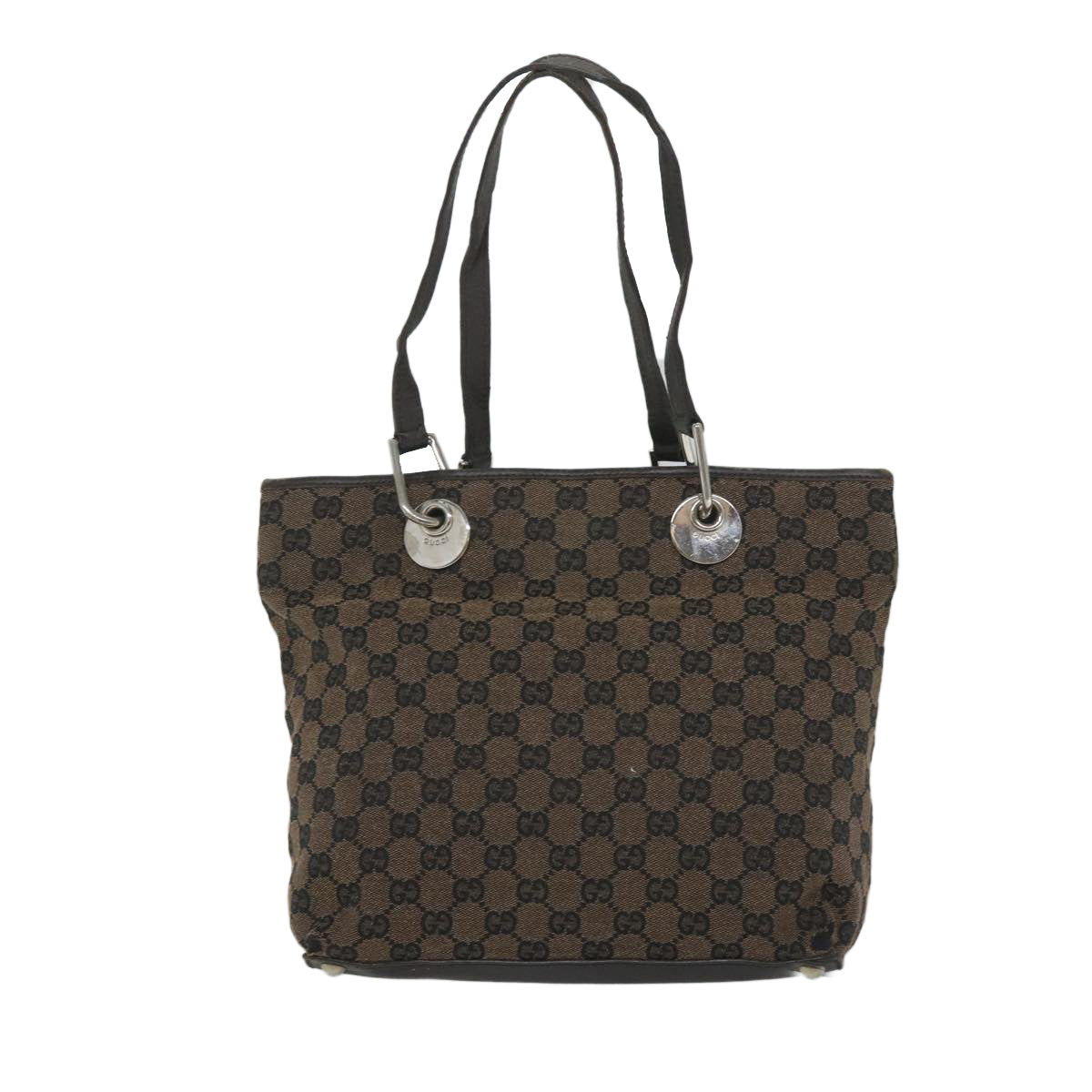 GUCCI GG Canvas Tote Bag Brown 285585 Auth bs9255 - 0