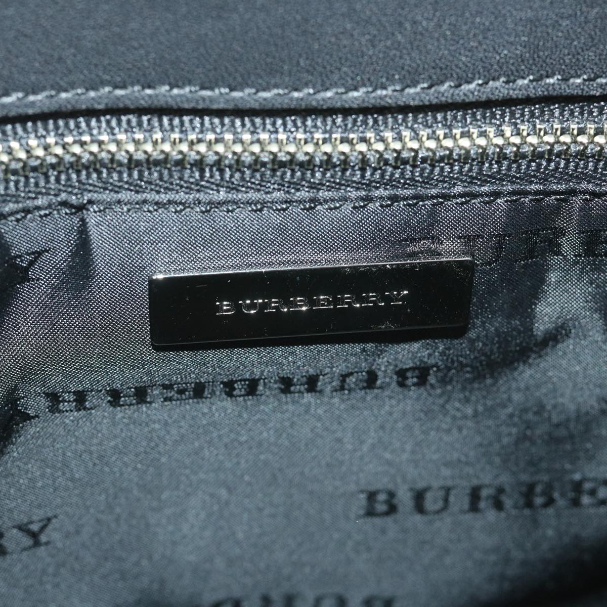 BURBERRY Shoulder Bag Canvas Gray Auth bs9261