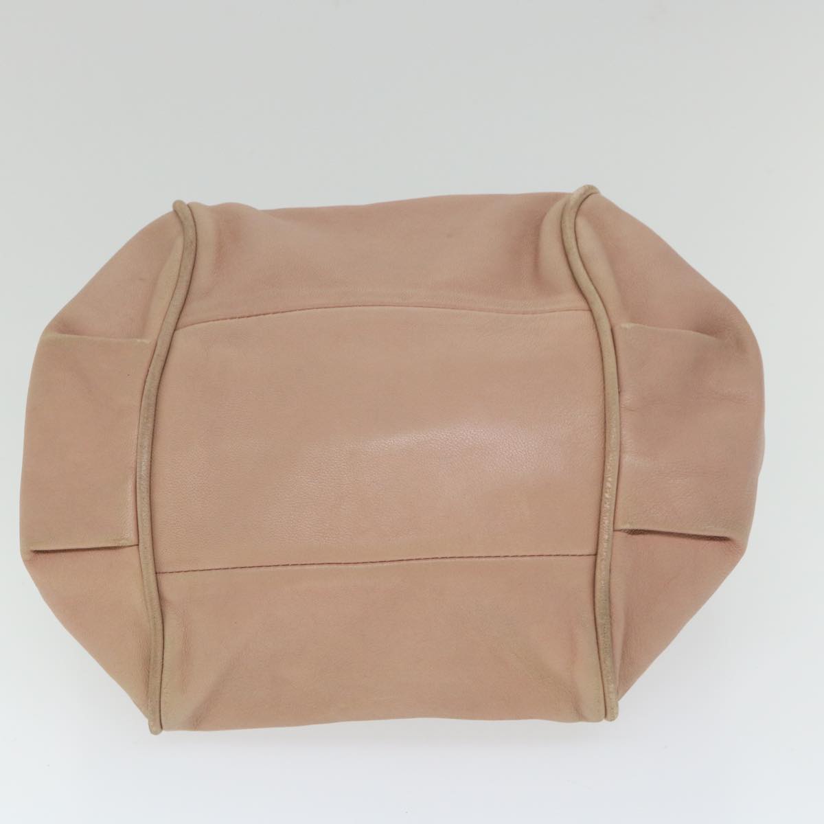 Chloe Etel Hand Bag Leather 2way Beige Pink Auth bs9283