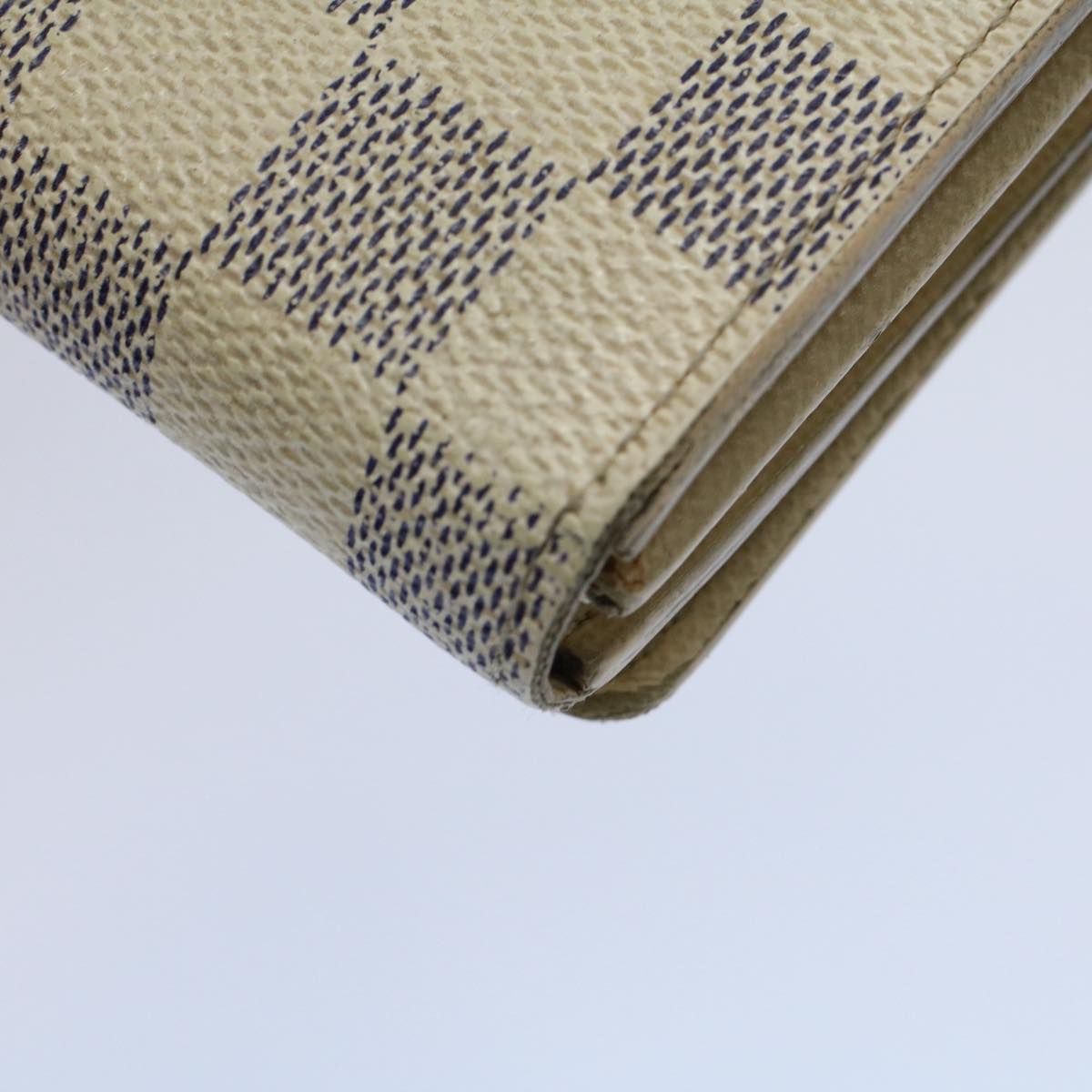 LOUIS VUITTON Damier Azur Portefeuille Tresol Wallet N61744 LV Auth bs9315