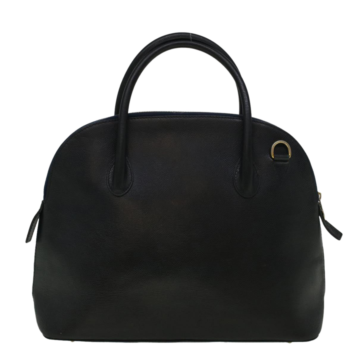 CELINE Hand Bag Leather Navy Auth bs9343