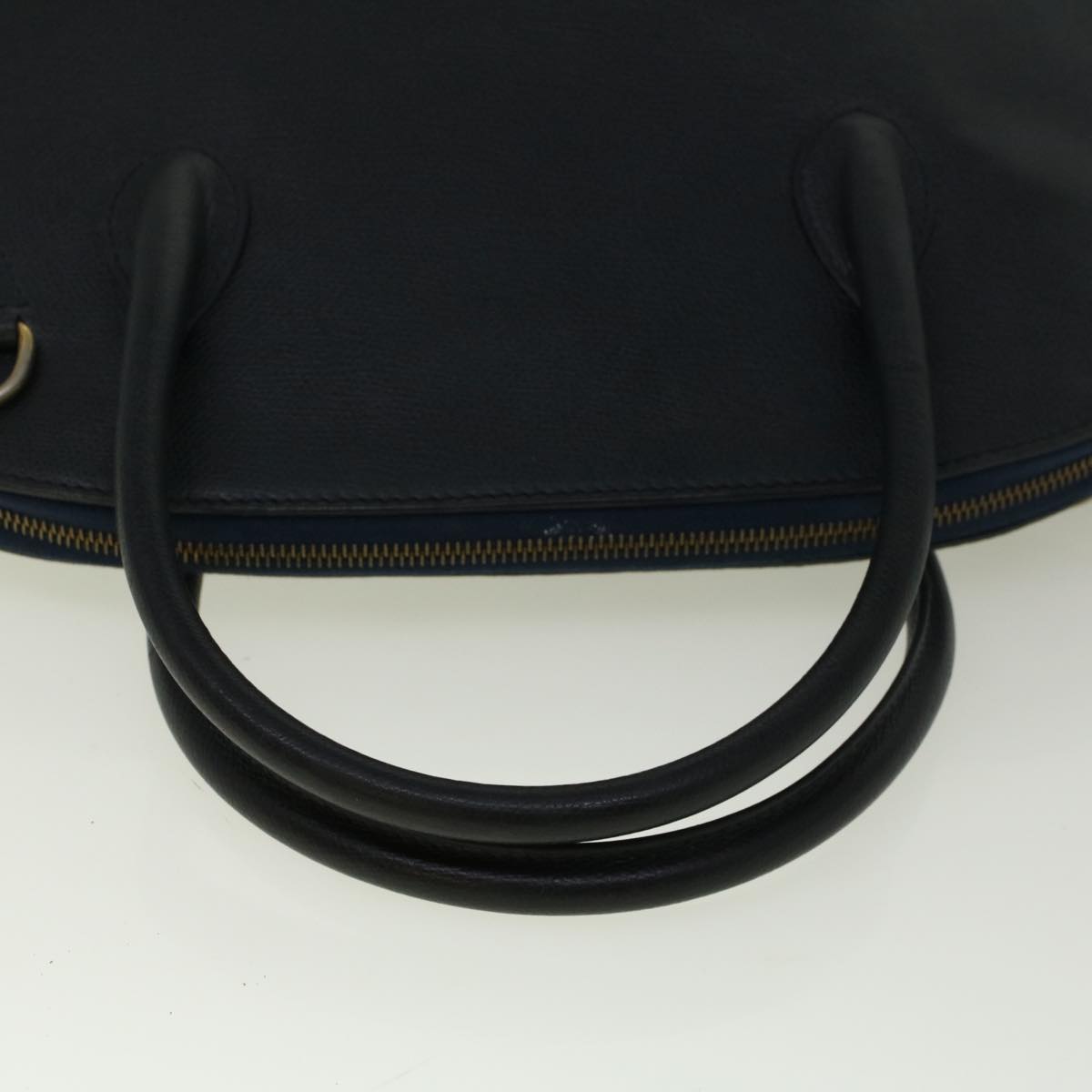 CELINE Hand Bag Leather Navy Auth bs9343