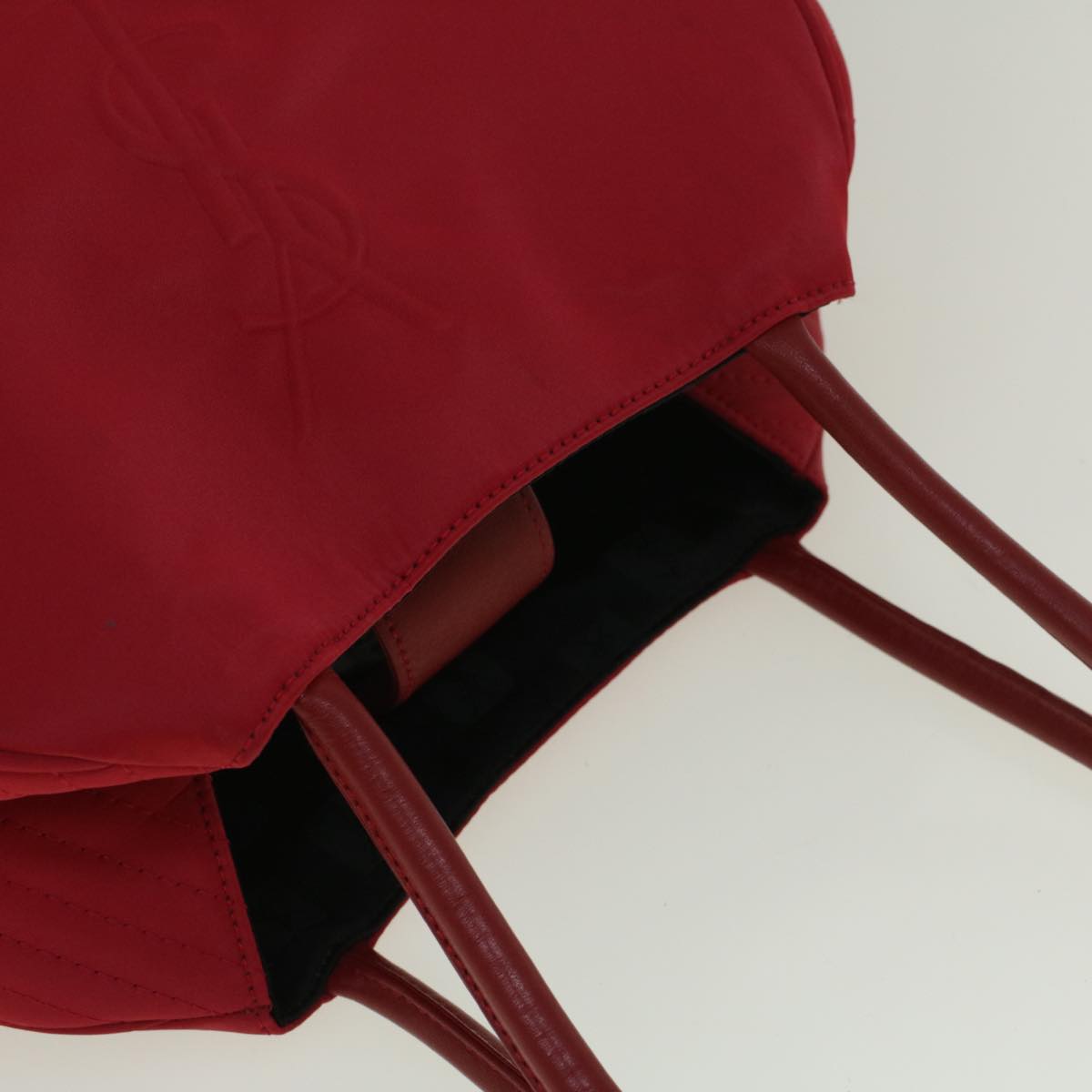 SAINT LAURENT Shoulder Bag Nylon Red Auth bs9359