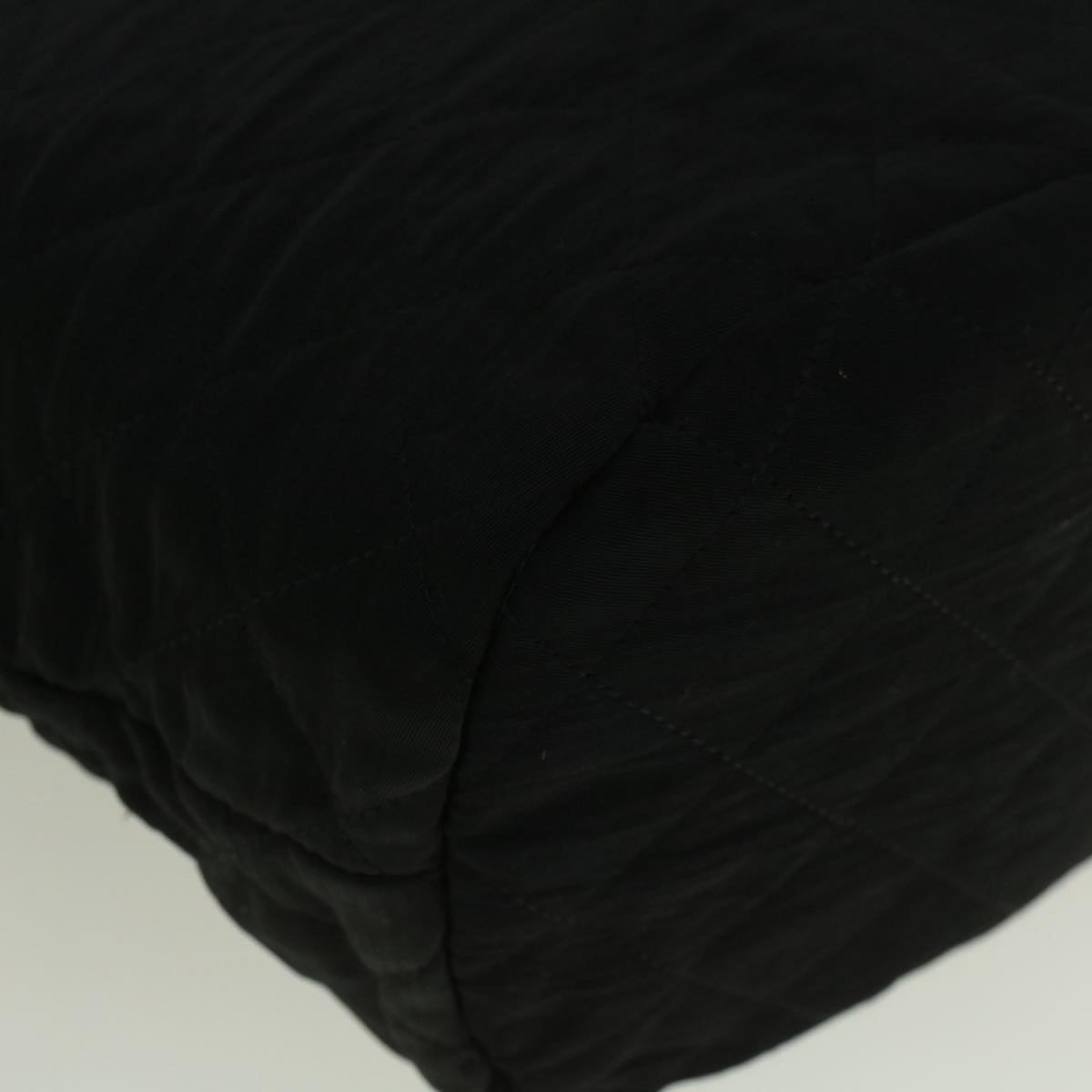 SAINT LAURENT Tote Bag Nylon Black Auth bs9361