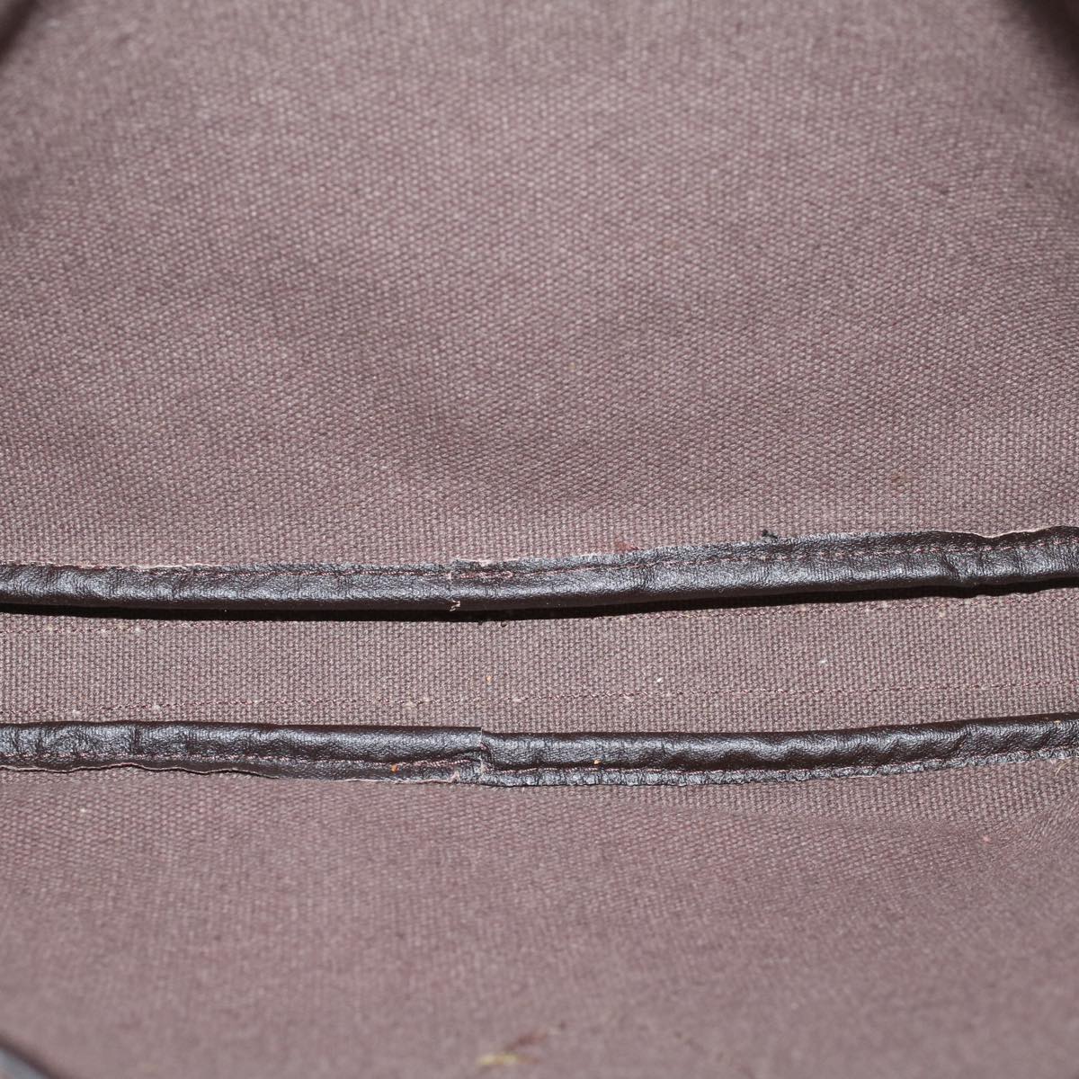 SAINT LAURENT Clutch Bag PVC Leather Gray Auth bs9362