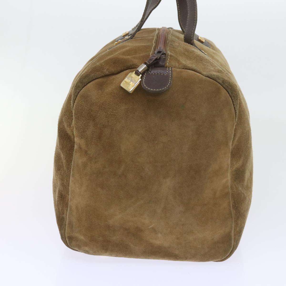 LOEWE Boston Bag Suede Brown Auth bs9368