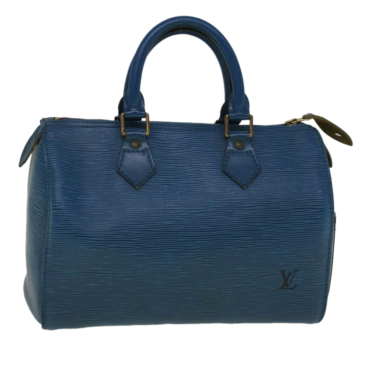 LOUIS VUITTON Epi Speedy 25 Hand Bag Toledo Blue M43015 LV Auth bs9372