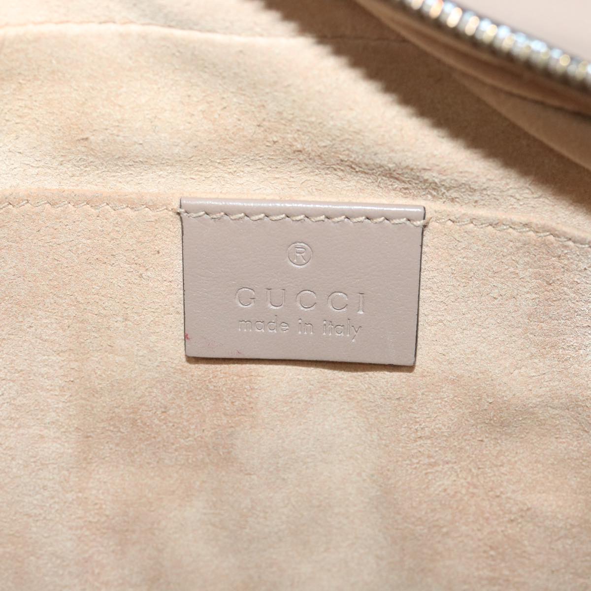 GUCCI GG Marmont Shoulder Bag Beige 447632 Auth bs9395