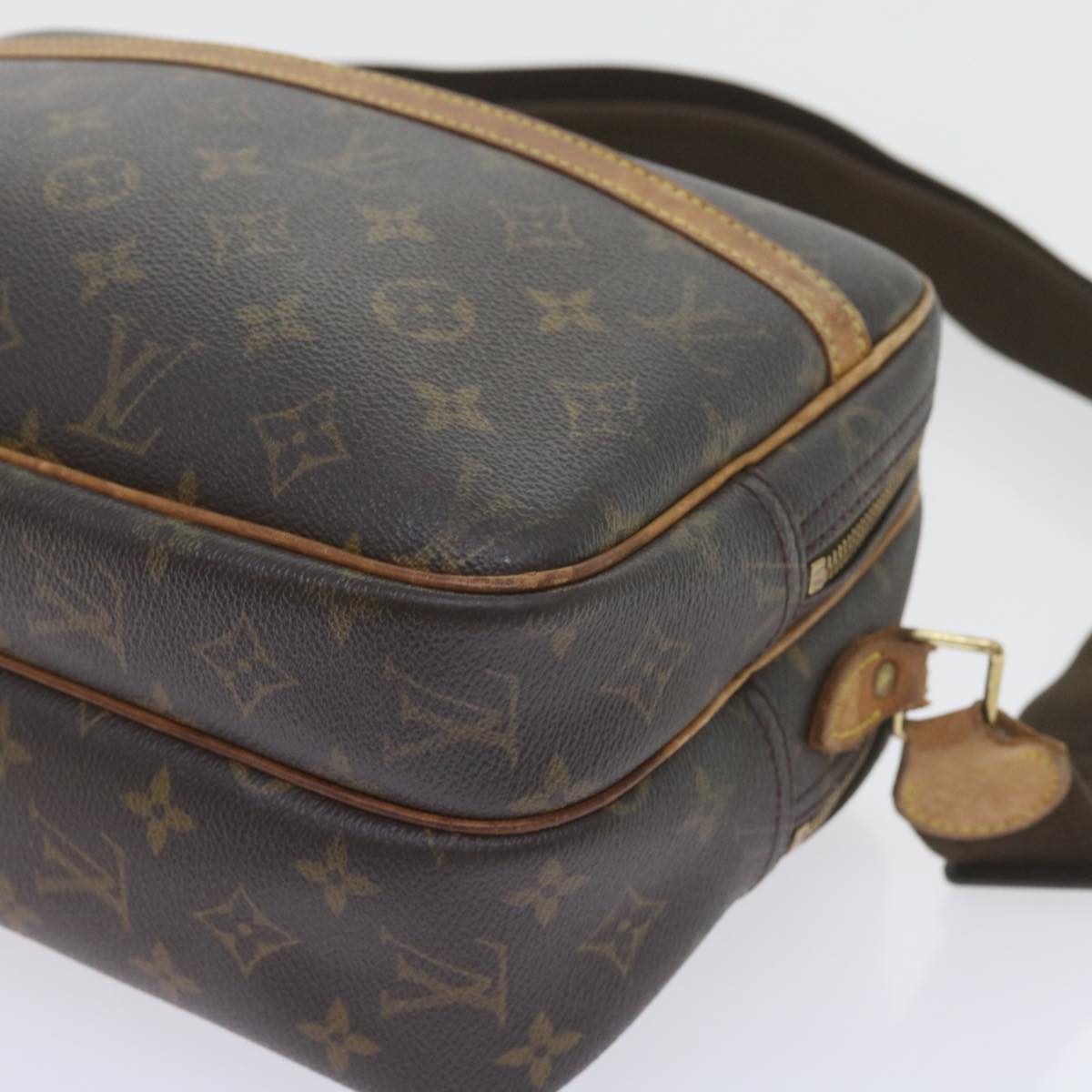 LOUIS VUITTON Monogram Reporter PM Shoulder Bag M45254 LV Auth bs9425