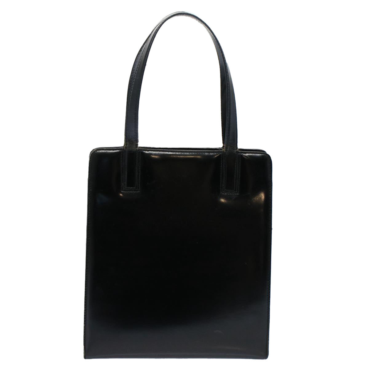 Salvatore Ferragamo Gancini Hand Bag Leather Black Auth bs9434 - 0