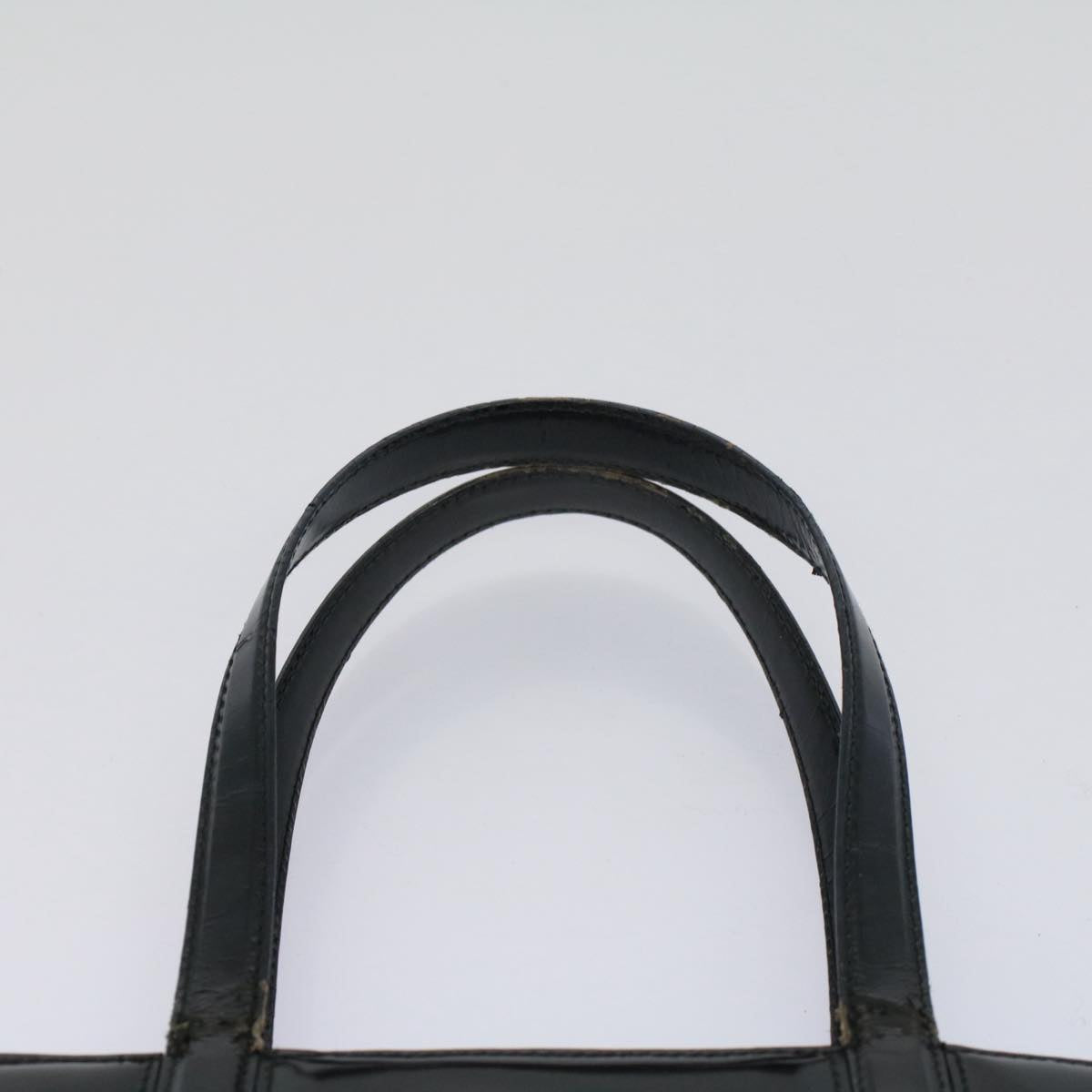 Salvatore Ferragamo Gancini Hand Bag Leather Black Auth bs9434