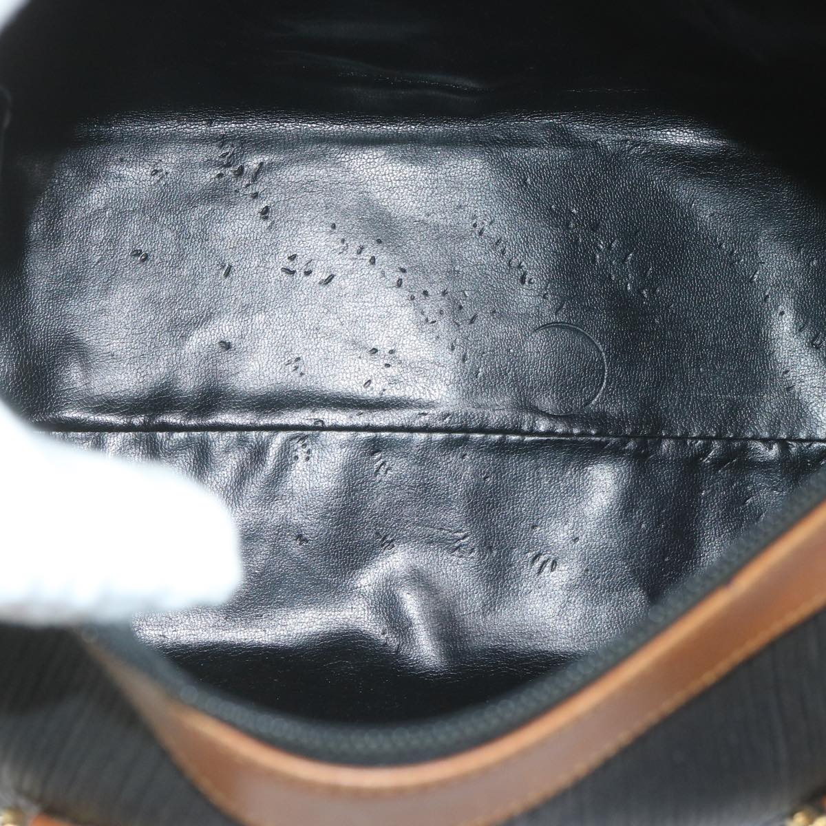 Salvatore Ferragamo Hand Bag PVC Canvas 2Set Black Auth bs9435