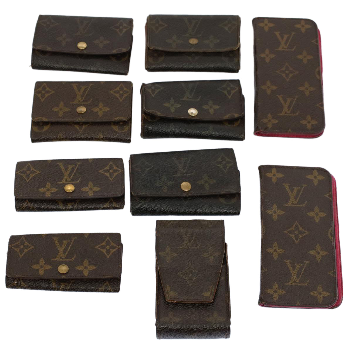 LOUIS VUITTON Monogram Key Case iPhone Case 10set LV Auth bs9447