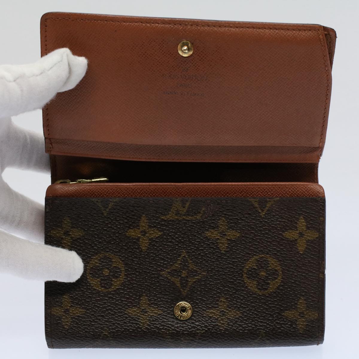 LOUIS VUITTON Monogram Portefeuille Tresol Wallet M61736 LV Auth bs9448