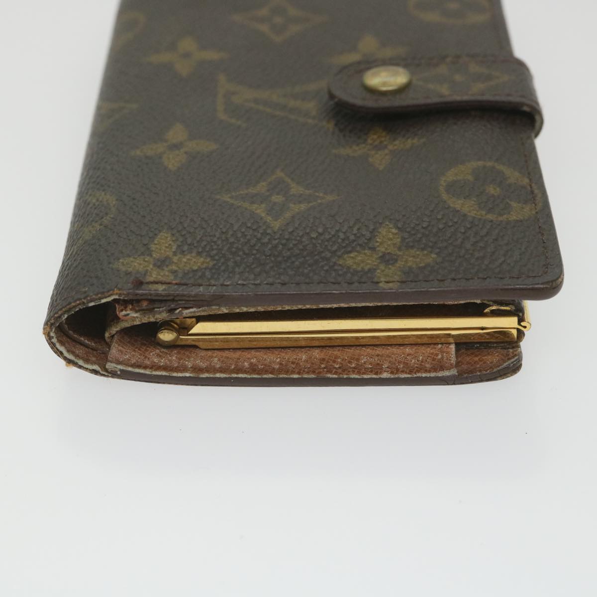 LOUIS VUITTON Monogram Porte Monnaie Billets Viennois Wallet M61663 Auth bs9454