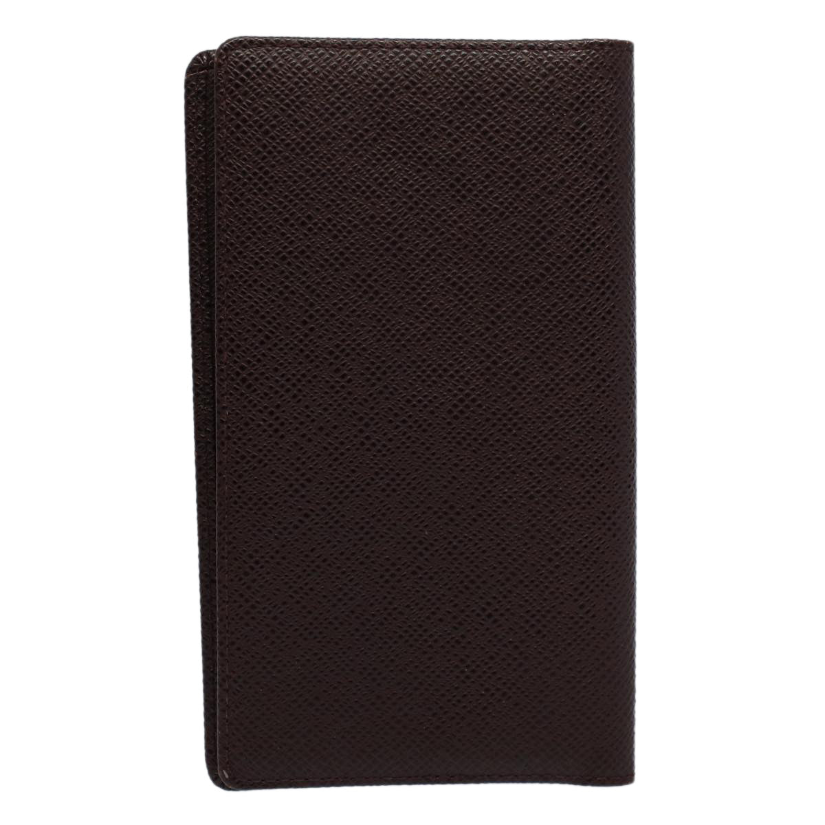 LOUIS VUITTON Taiga Leather Agenda Poche Note Cover Grizzly R20430 Auth bs9455 - 0