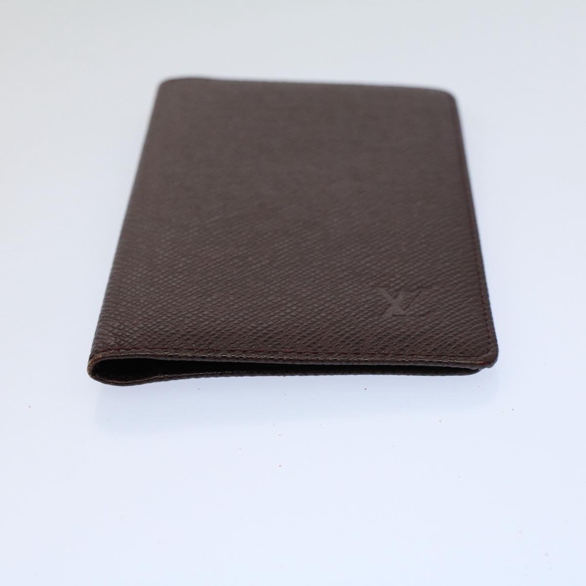LOUIS VUITTON Taiga Leather Agenda Poche Note Cover Grizzly R20430 Auth bs9455