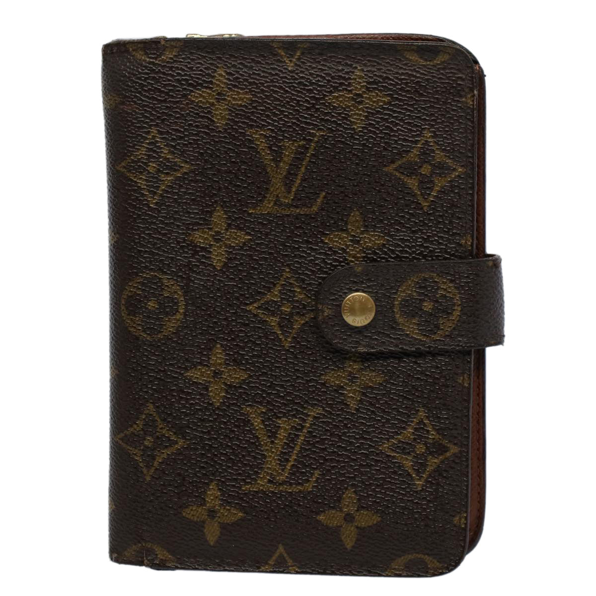 LOUIS VUITTON Monogram Porto Papie Zip Wallet M61207 LV Auth bs9470