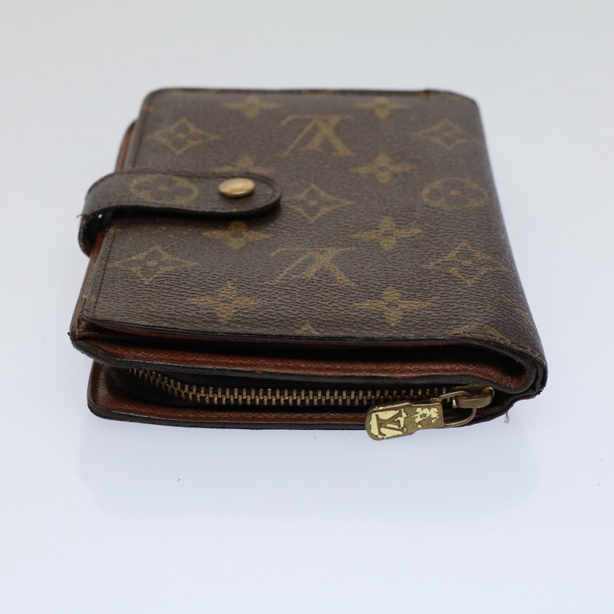 LOUIS VUITTON Monogram Porto Papie Zip Wallet M61207 LV Auth bs9470