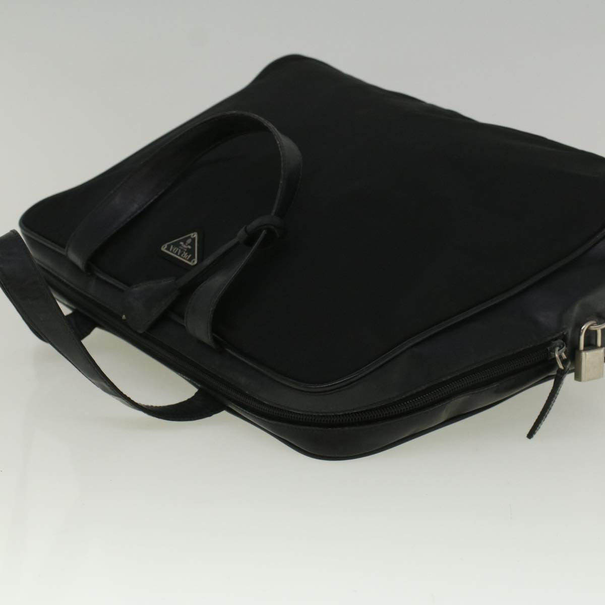 PRADA Hand Bag Nylon Black Auth bs9485