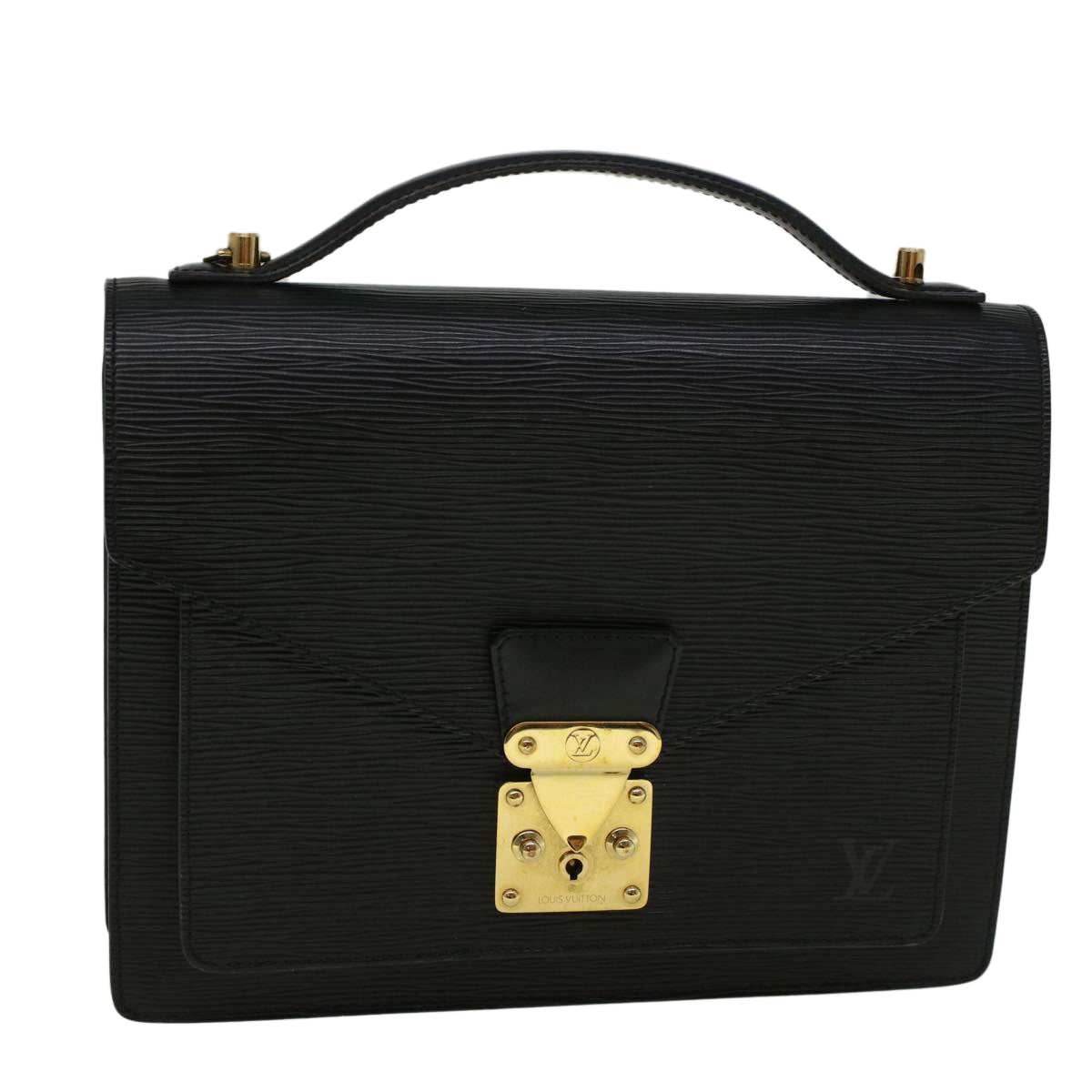 LOUIS VUITTON Epi Monceau Hand Bag Black M52122 LV Auth bs9498