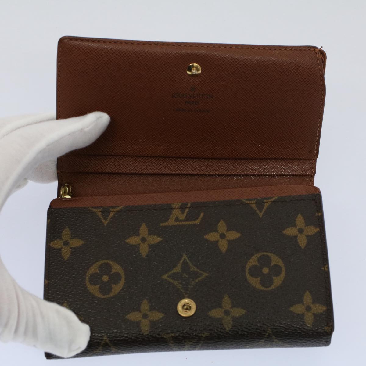 LOUIS VUITTON Monogram Portefeuille Tresol Wallet M61736 LV Auth bs9499