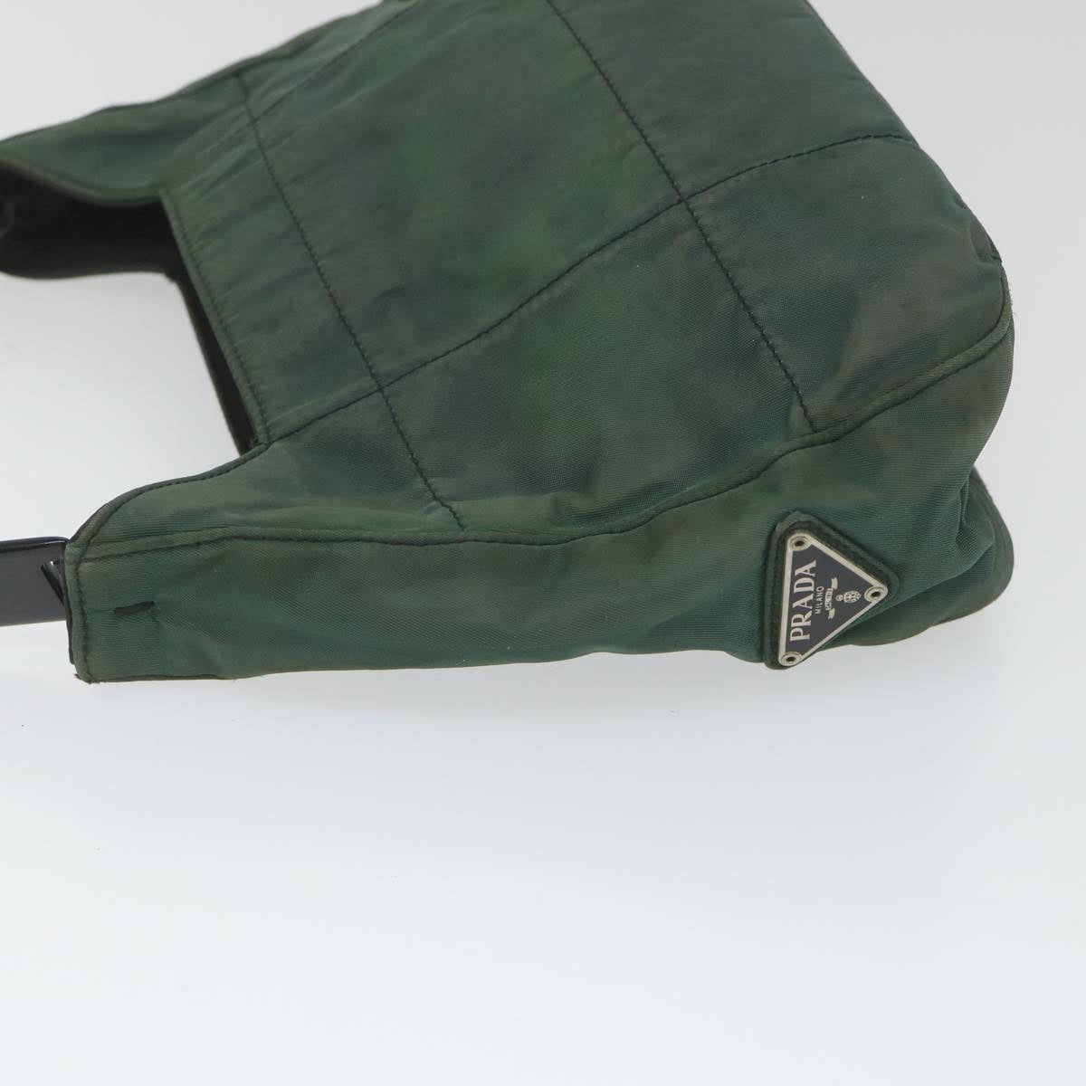 PRADA Shoulder Bag Nylon Green Auth bs9544