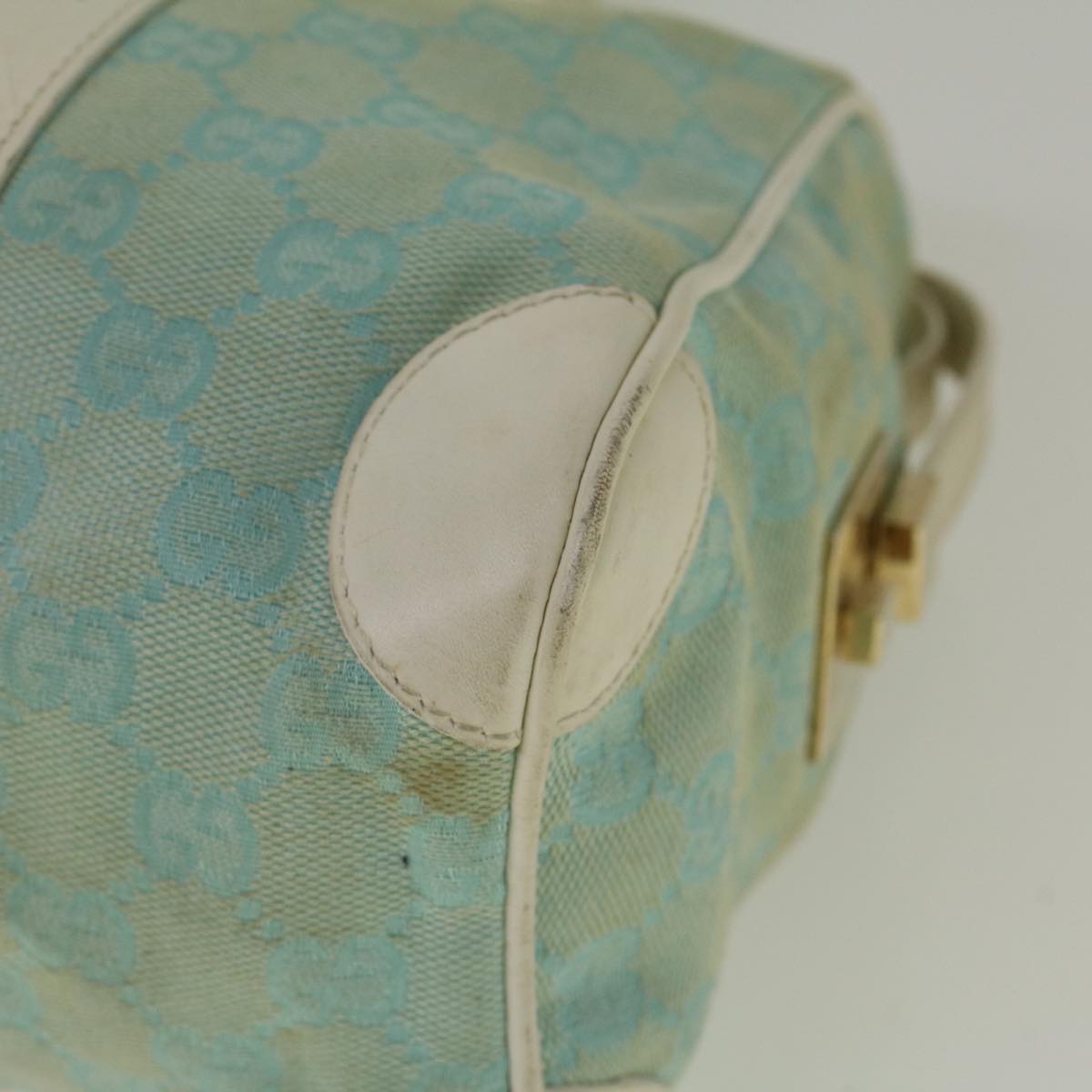 GUCCI GG Canvas Shoulder Bag Light Blue 000 0851 3754 Auth bs9545