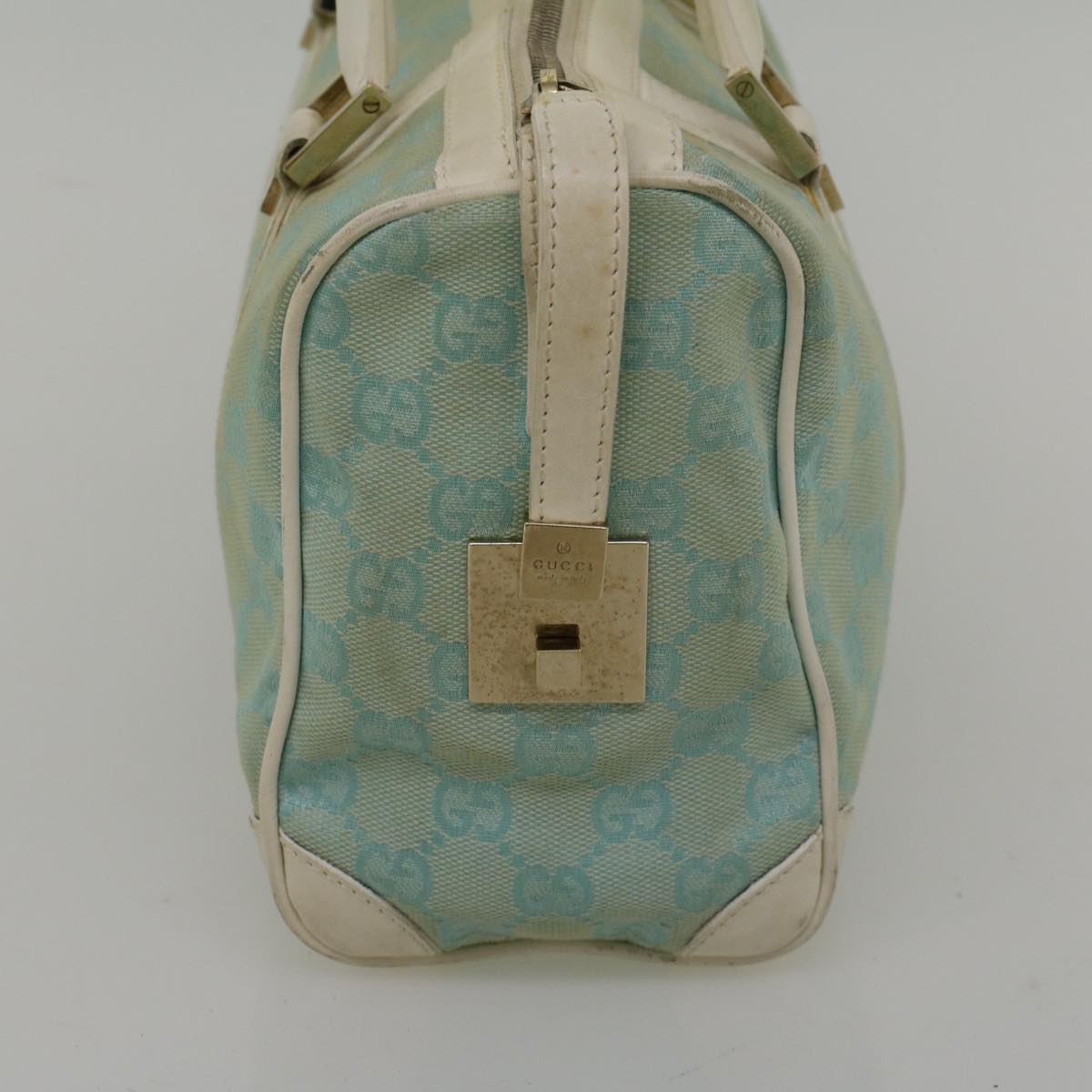 GUCCI GG Canvas Shoulder Bag Light Blue 000 0851 3754 Auth bs9545