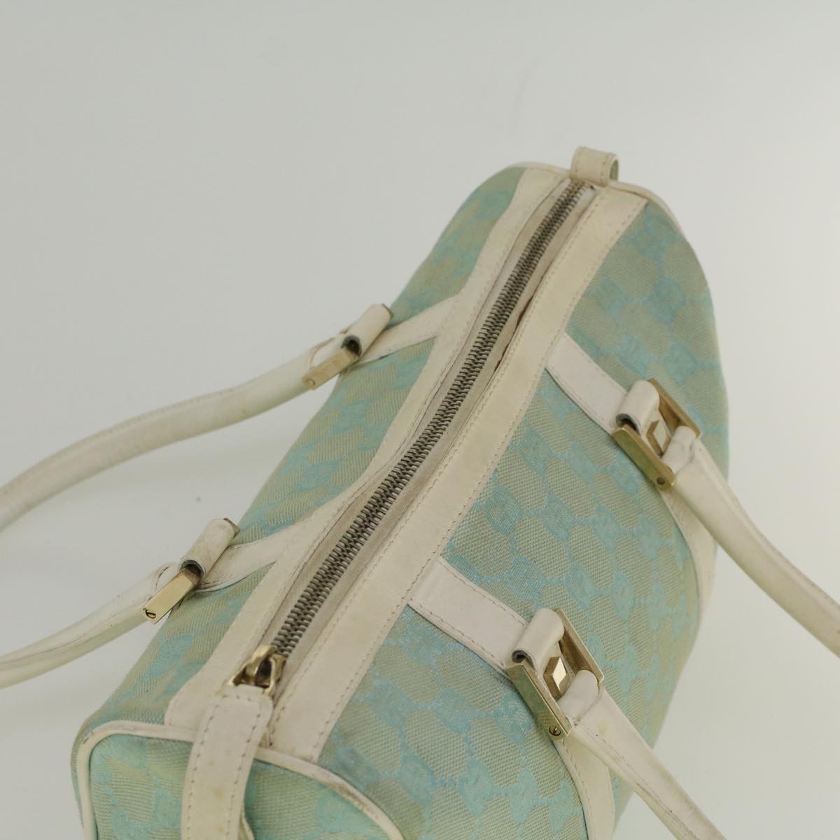 GUCCI GG Canvas Shoulder Bag Light Blue 000 0851 3754 Auth bs9545