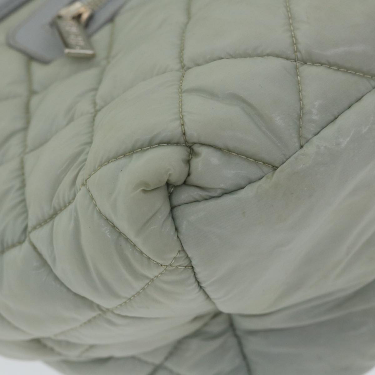 CHANEL Cococoon Hand Bag Nylon Gray CC Auth bs9551