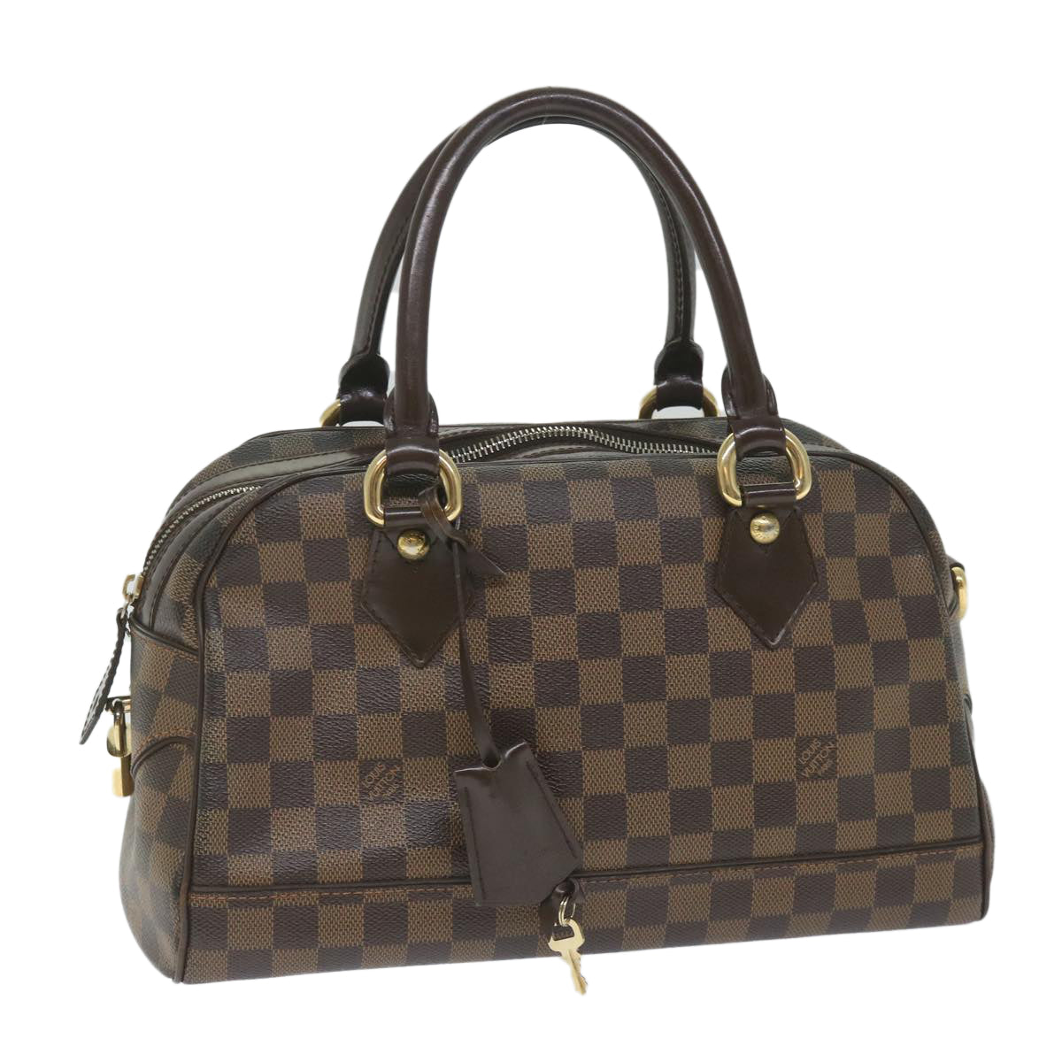 LOUIS VUITTON Damier Ebene Duomo Hand Bag N60008 LV Auth bs9554