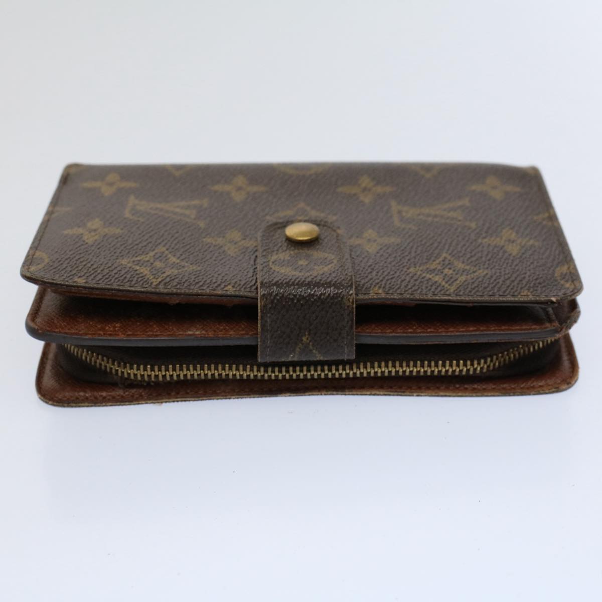 LOUIS VUITTON Monogram Porto Papie Zip Wallet M61207 LV Auth bs9557