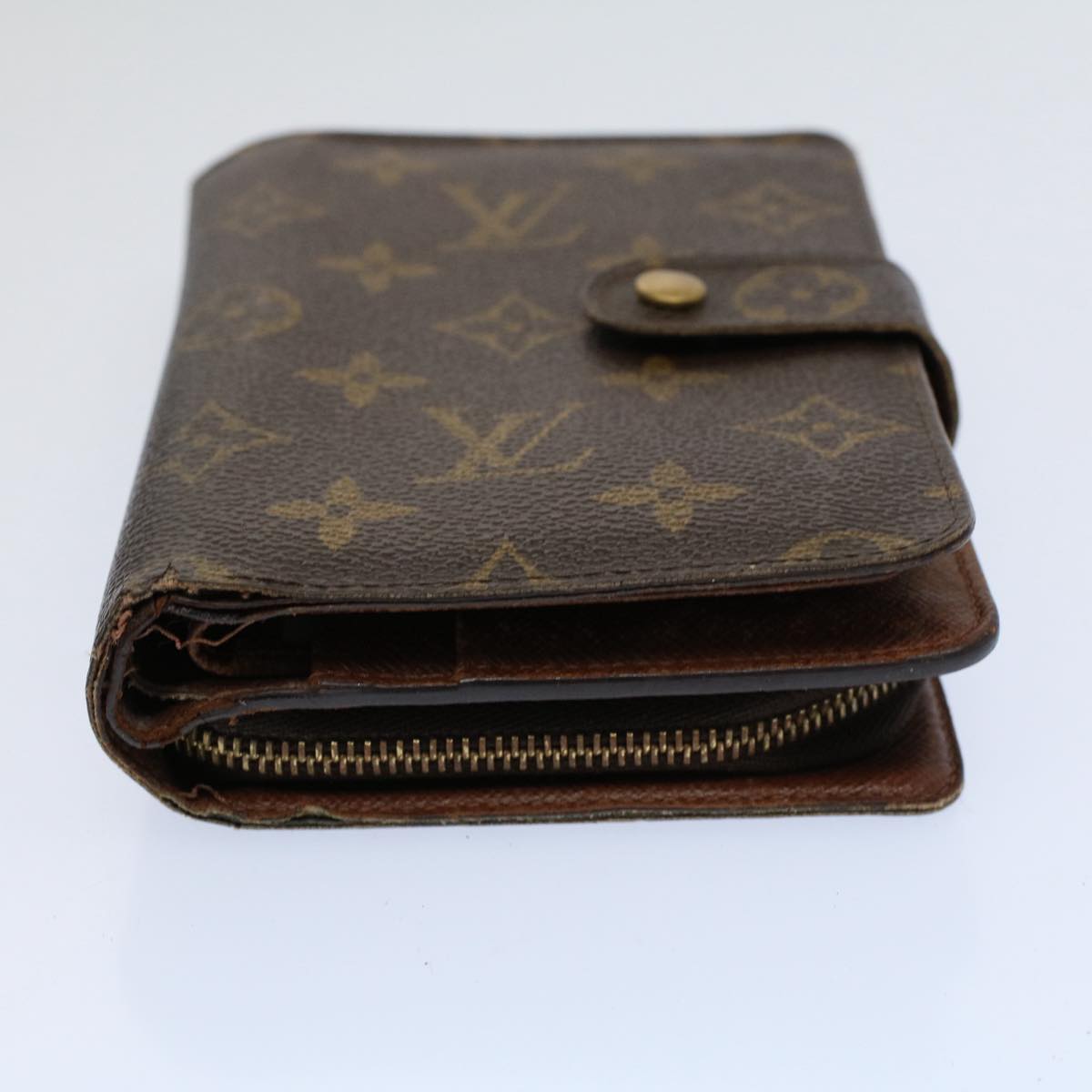 LOUIS VUITTON Monogram Porto Papie Zip Wallet M61207 LV Auth bs9557