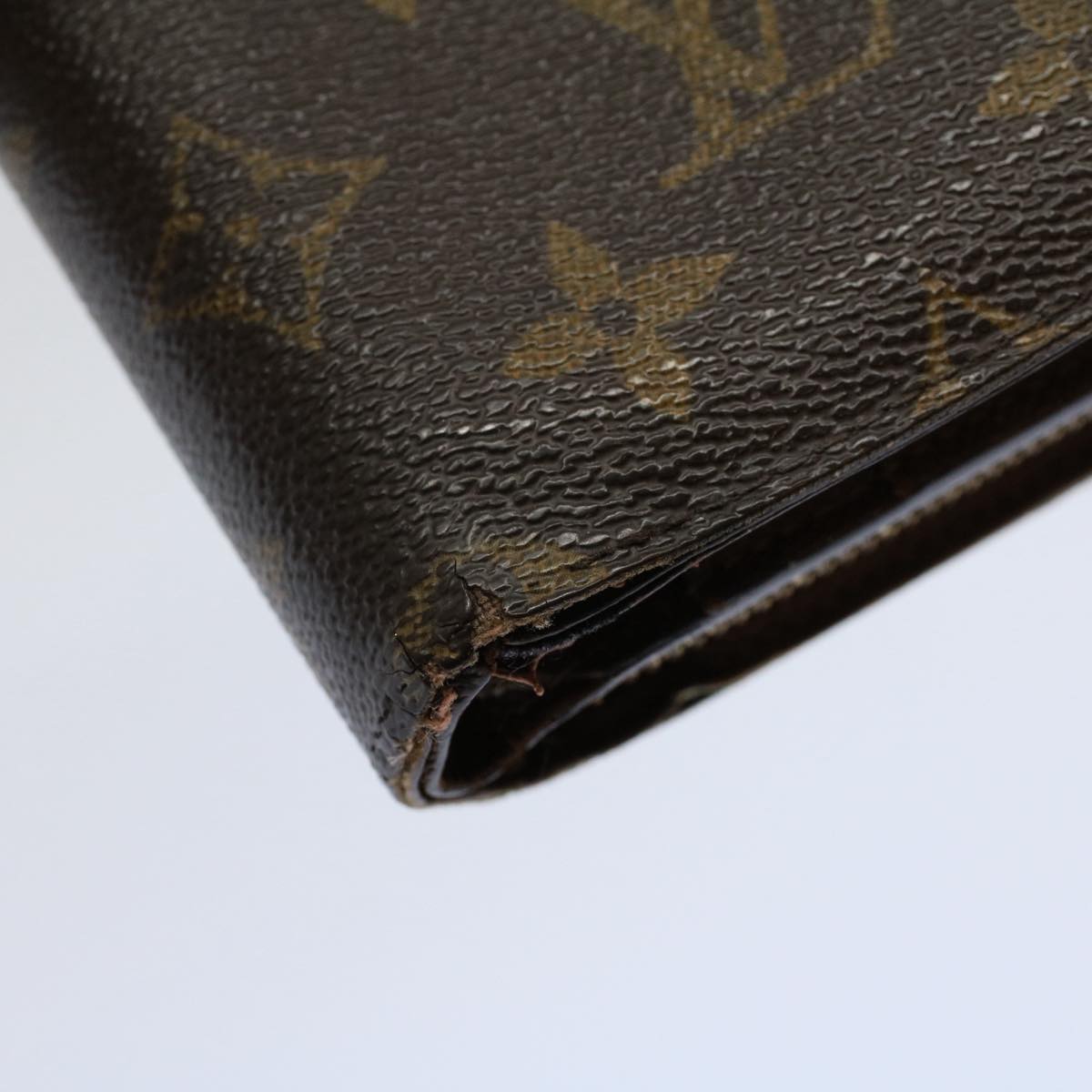 LOUIS VUITTON Monogram Porto Papie Zip Wallet M61207 LV Auth bs9557