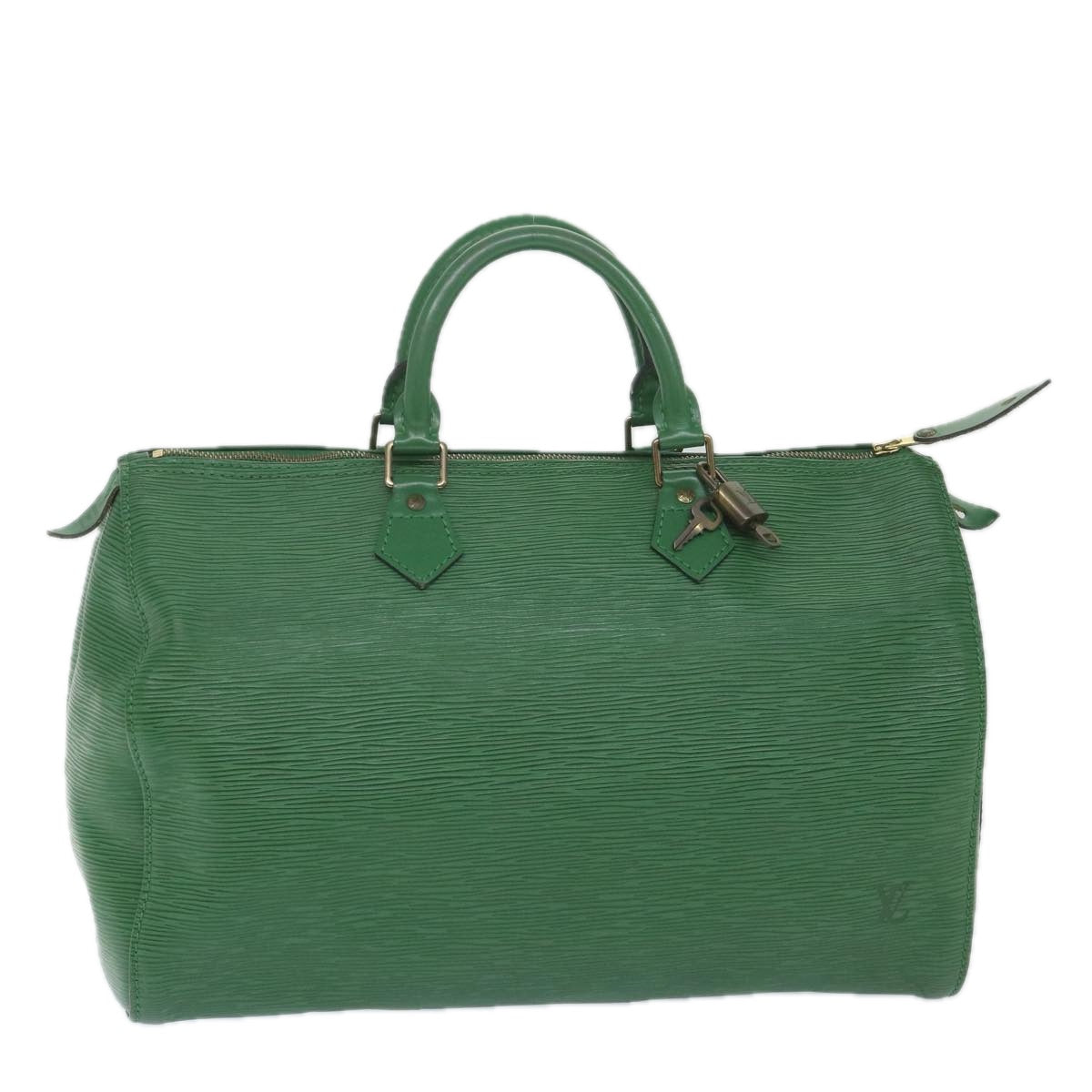 LOUIS VUITTON Epi Speedy 35 Hand Bag Borneo Green M42994 LV Auth bs9570