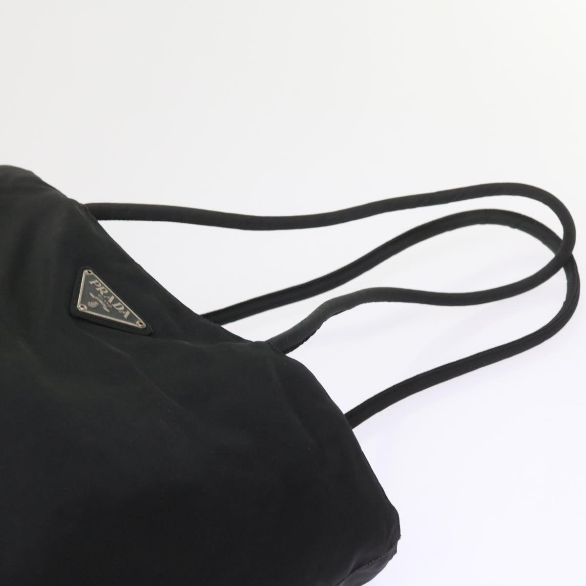 PRADA Shoulder Bag Nylon Black Auth bs9573