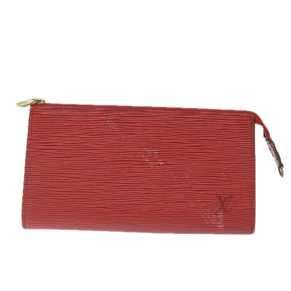 LOUIS VUITTON Epi Pochette Accessoires Accessory Pouch Red M52987 LV Auth bs9586