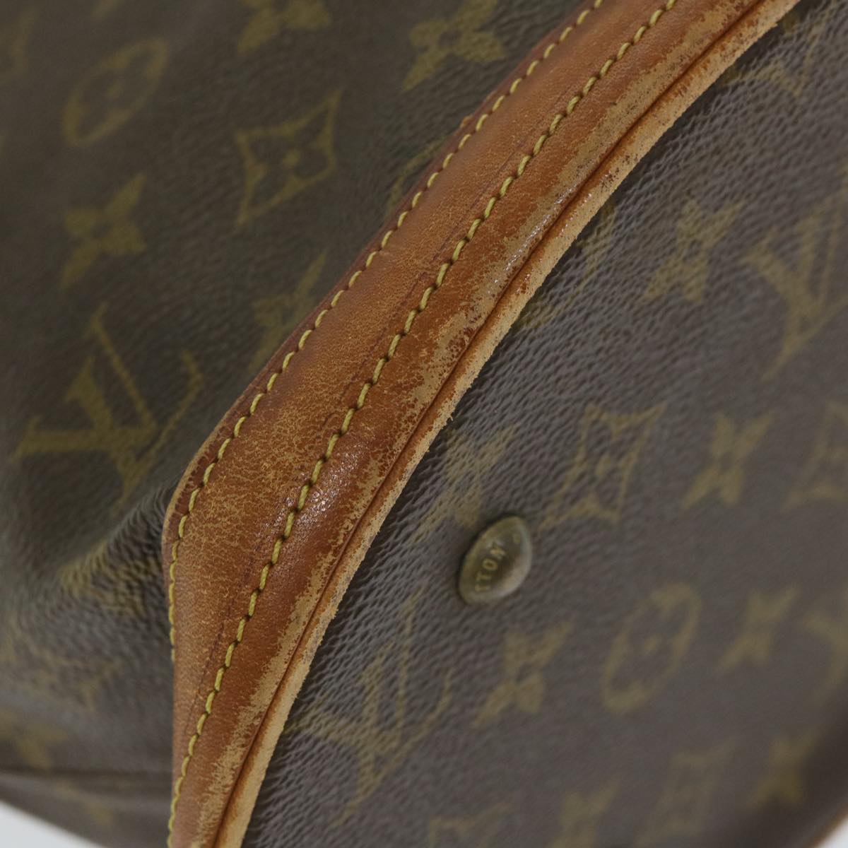 LOUIS VUITTON Monogram Bucket PM Shoulder Bag M42238 LV Auth bs9633