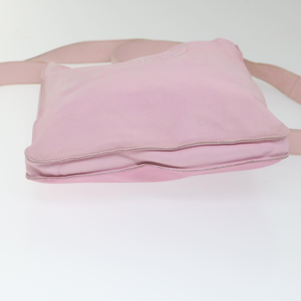 HERMES Crude Cell Pochette Shoulder Bag Leather Pink Auth bs9644
