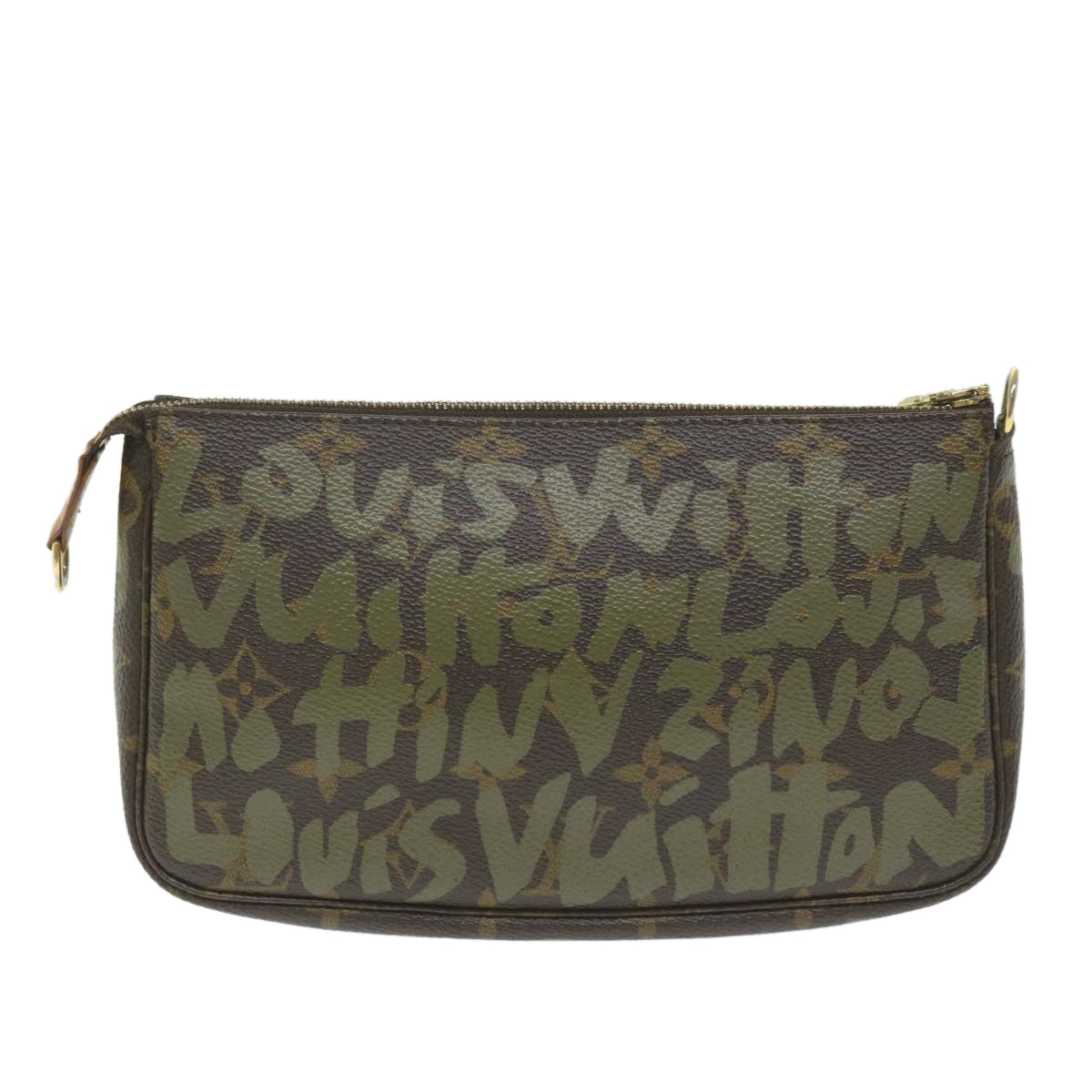 LOUIS VUITTON Monogram Graffiti Pochette Accessoires Khaki M92191 LV Auth bs9658 - 0