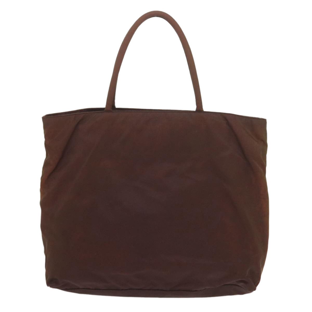 PRADA Hand Bag Nylon Brown Auth bs9704 - 0