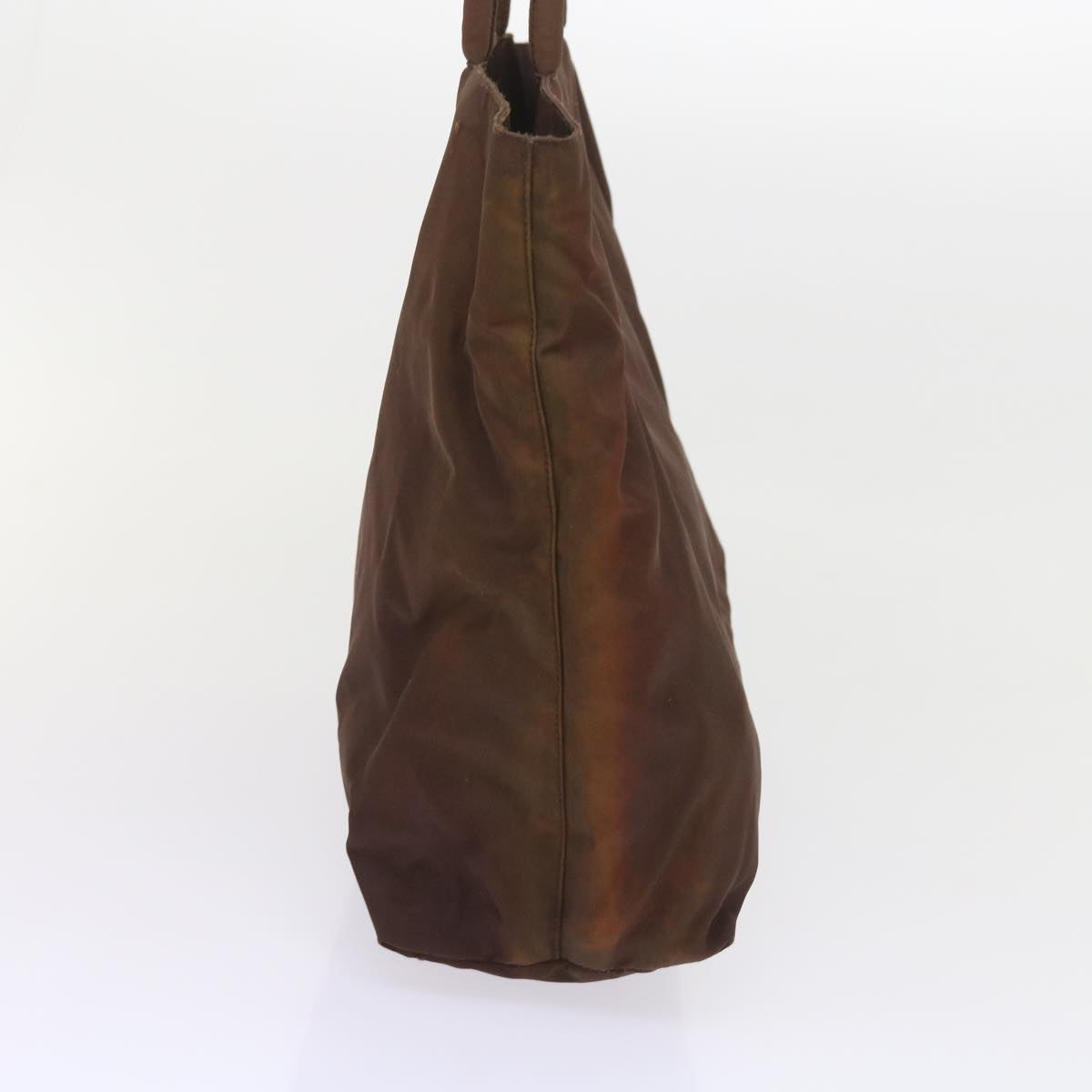 PRADA Hand Bag Nylon Brown Auth bs9704