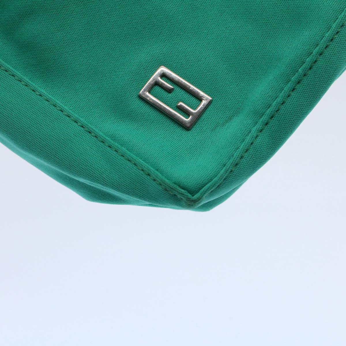 FENDI Shoulder Bag Nylon Green Emerald Auth bs9719