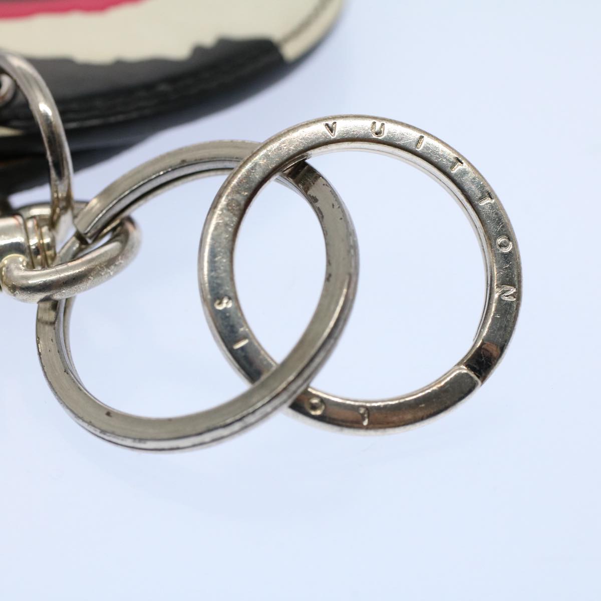 LOUIS VUITTON Monogram Reverse Porte Cles Kabuki Key Holder MP1950 Auth bs9725