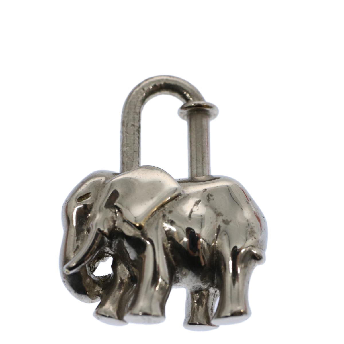 HERMES Elephant Cadena Charm Silver Auth bs9726 - 0